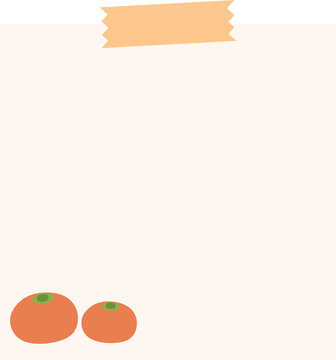blank note paper with tomato