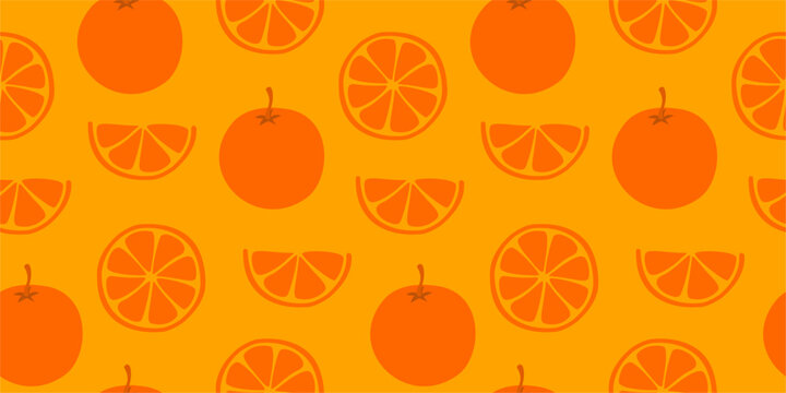 Orange pattern background. Orange sliced pattern Seamless. orange fruit pattern background. slice of orange pattern summer theme.
