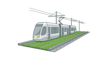 Modern Light Rail Train Vehicle. © afiatul