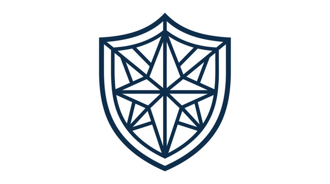 Navigational Star Shield Emblem - Protection, Guidance, Security, Direction