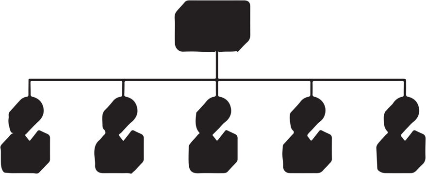 Black silhouettes of chess pawns arranged in a row.