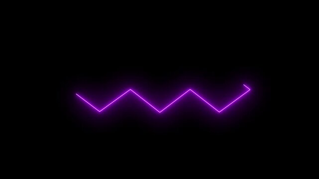 Minimal Animated Background Loop for YouTube and Presentations, rectangle picture frame with four tone neon color and isolated black background. 4k video.