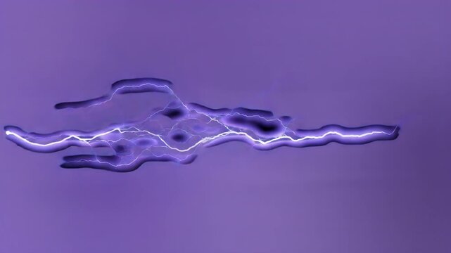 紫の電気エネルギーが放電するループ