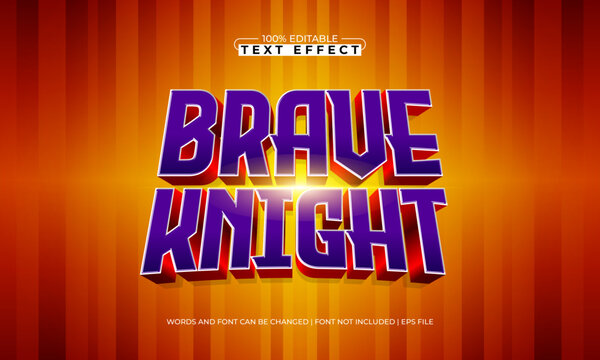 Brave Knight Editable Text Effect - Epic Fantasy Typography for Adventure and Gaming Design