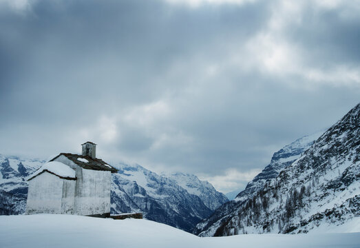 Sant'Anna Chapel (also known as the Cappella di Sant'Anna), an 18th-century church in Gressoney-la-Trinit&eacute;, Italy
