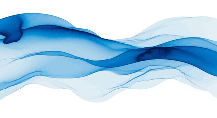 Blue wavy abstract design element. © Sendang