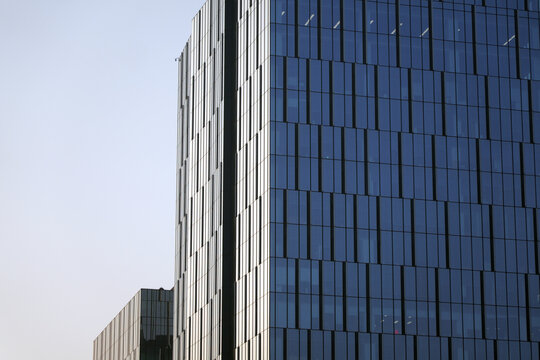 Modern glass building with sleek and contemporary design