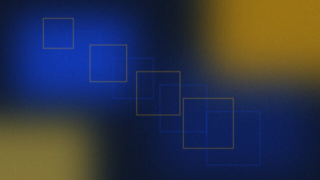 Abstract blue and yellow background with geometric squares