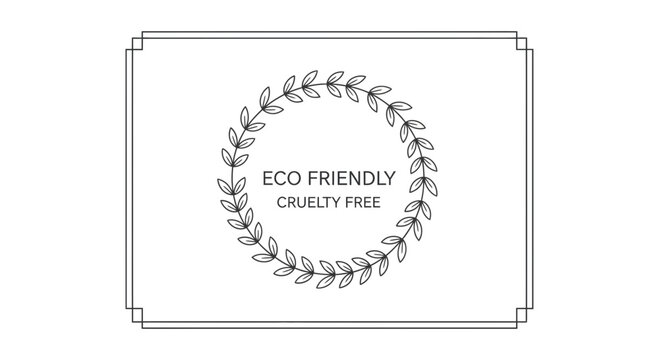 Eco Friendly Cruelty Free Wreath Stamp Seal, Natural Organic Product Label