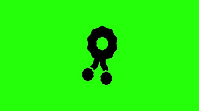 Professional 4K footage of a traditional Thai jasmine flower garland hanging silhouette bouncing cleanly. Great cultural worship graphic.
