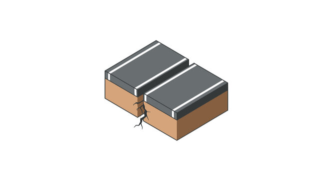 Closeup view of two rectangular electronic capacitors.