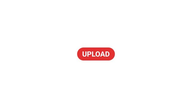 Upload Button Animation with Transparent Background, Clean User Interface upload Call To Action Motion Graphic in 4K.