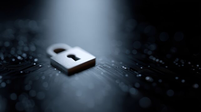 motherboard cybersecurity authentication system with digital login interface technology concept