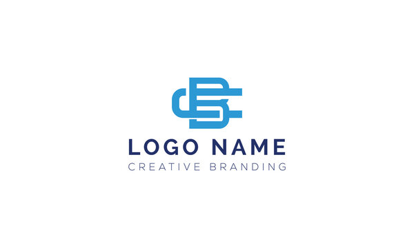 Intertwined letter cb monogram logo design concept with monogram, intertwined