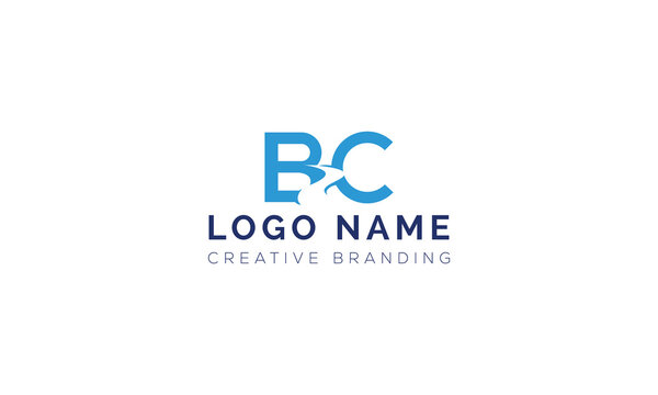 Modern letter bc initial monogram logo design with monogram alphabet branding