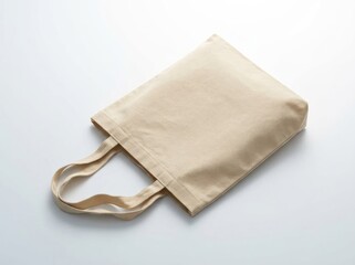 Fototapeta premium Tote Bag Mockup with Textured Fabric and Copy Space, Product Branding Concept