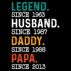 Obraz premium Personalized Legend Husband Daddy Papa Est Shirt