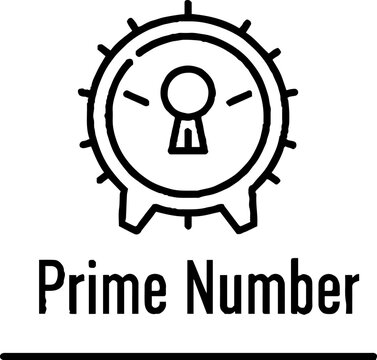 Prime Number Mathematics Security Icon