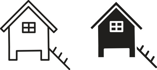 Chicken coop icon © apon
