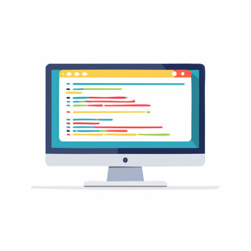 Computer Screen Displaying Colorful Code