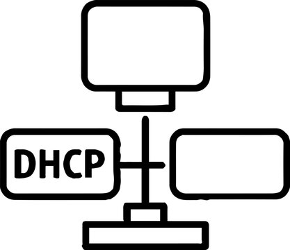 DHCP Network Configuration Diagram with Connected Nodes