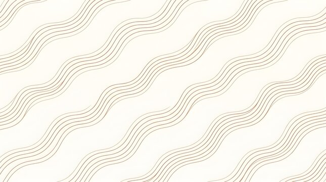 Minimalist Contemporary Batik Parang Pattern Reimagined as Zen Garden Sand Ripples, Seamless Terracotta and Sand Beige Wavy Geometric Vector Background