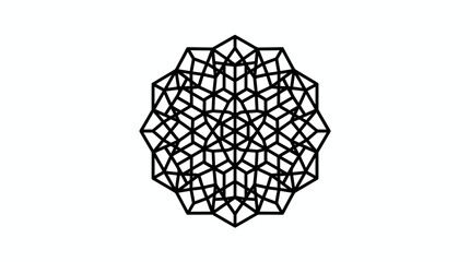 Intricate geometric pattern design element. © abeul