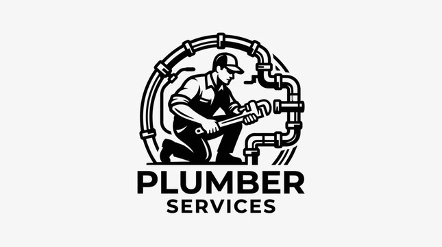 Plumber fixing pipe with tool.