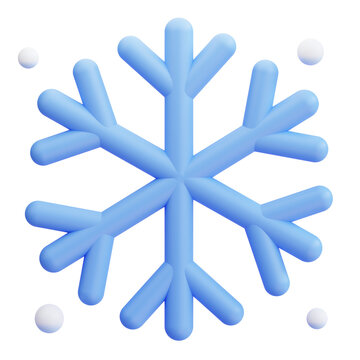 3D Snowflake Icon