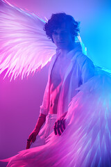 Obraz premium Neon Angel Vision