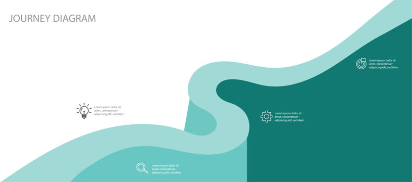 Roadmap timeline Infographic 4 option to success. Modern milestone diagram with road journey concept, presentation vector infographic.