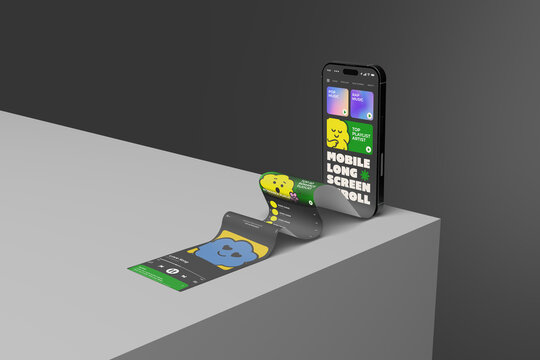 Iphone Compatible Scroll Mockup