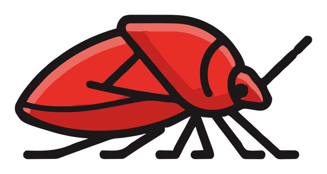 Shield bug side view vector illustration isolated on.... Generative AI