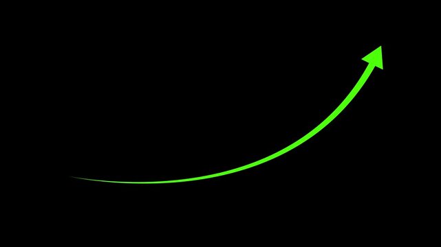 Business growth arrow and graph chart, Business line arrow, improvement, business strategy, arrow rising up. Arrows animation black background red color 4k video ...