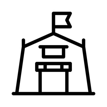 barracks line icon