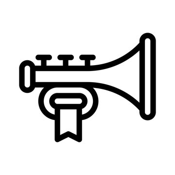 bugle line icon