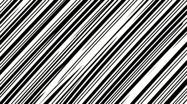 Abstract black and white diagonal stripes pattern background