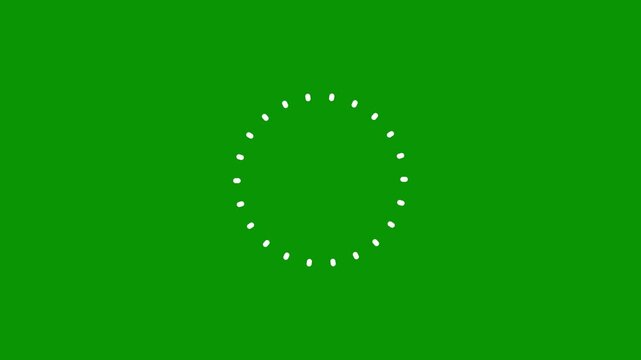 Circle bursting with shape blast fireworks explosion, ellipse burst line circle explosion effects on green screen background, flat vector circle blast animation.
