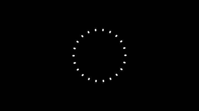 Circle bursting with fireworks explosion shape blast, ellipse burst line circle explosion effects on black screen background, flat vector circle blast animation.