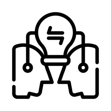 knowledge sharing line icon