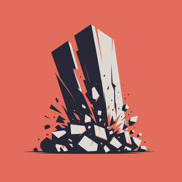 Shattered Glass Breaking Destruction Pieces.