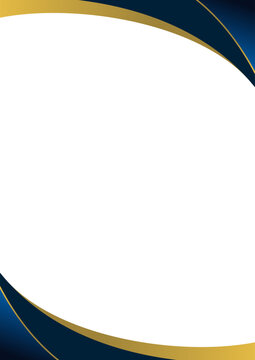 corner border certificate frame design blue navy and golden