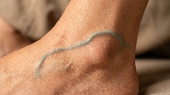  The Ankle Rope: Medial Malleolus (Ankle Bone) with Visible Saphenous Vein