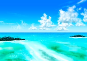 サンゴ礁の海の風景 © shinoburedo