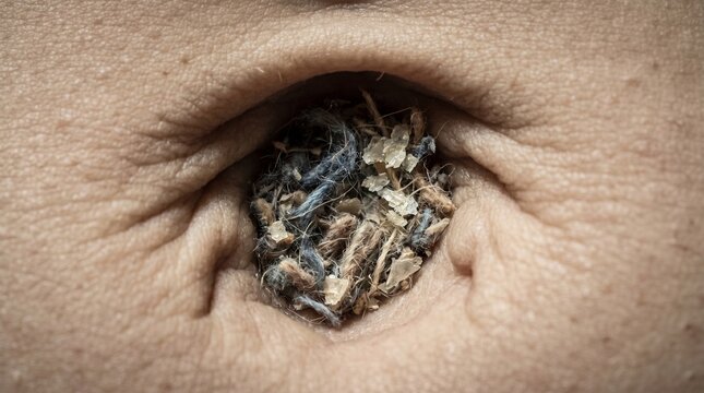  The Crystal Geode: Belly Button (Navel) with Lint and Dead Skin Cells Inside