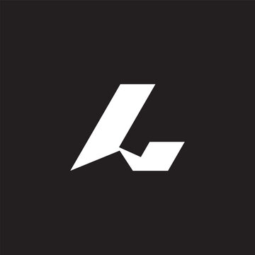 letter l simple lowercase geometric logo vector