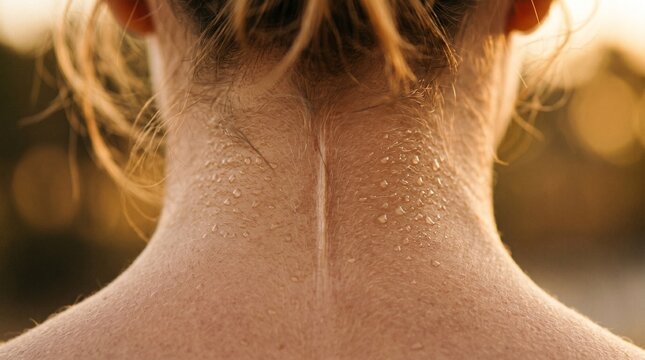 The Velvet Rope: Nuchal Ligament (Neck Ligament) with Tiny Beads of Sweat