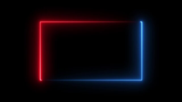 Rectangle frame on a black background. Perfect for showcasing modern technology, digital art, innovative designs. suitable for a variety of creative projects, from motion graphics and visual effects.