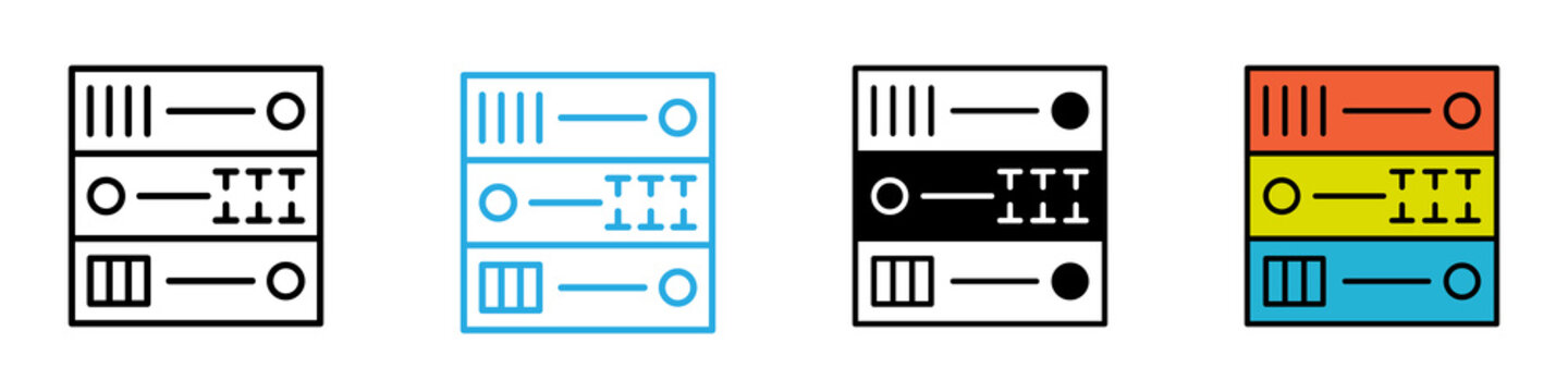 Server multi - style icon design concept