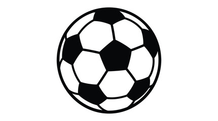 Fototapeta premium soccer ball silhouette on white background football sport game play activity fitness